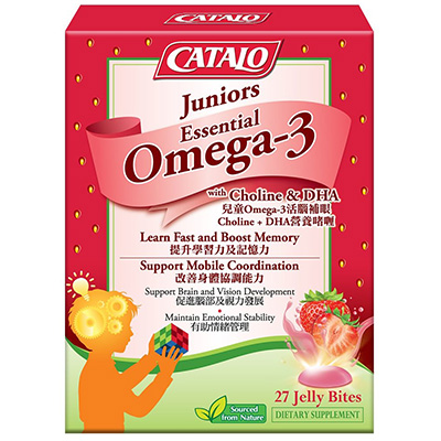 CATALO兒童Omega-3活腦補眼Choline + DHA營養啫喱27粒